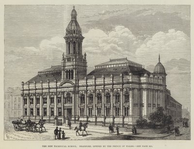 La nueva escuela técnica, Bradford, inaugurada por el Príncipe de Gales de Frank Watkins